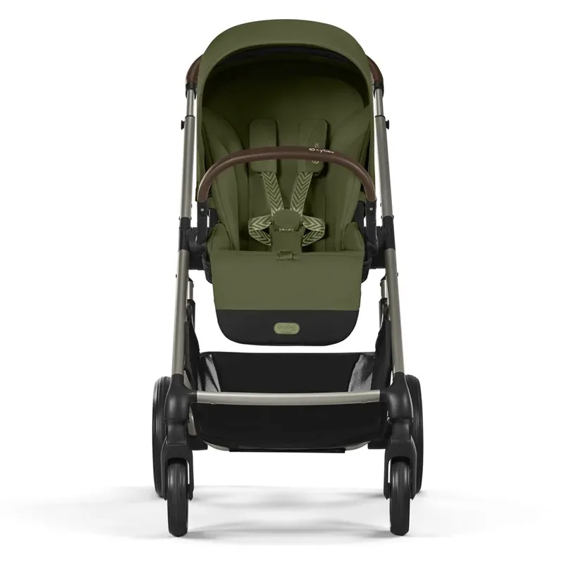 Kinder-Buggy Balios S Lux Kinderwagen - Kollektion 2025/2026, Mit Sitzeinheit und Einkaufskorb (10 kg), ab Geburt - 4 Jahre (22 kg) von Cybex in Grün – Produktfoto 3 von 6