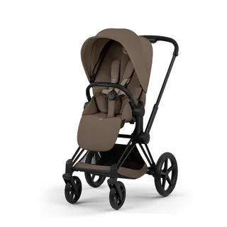 Kinderwagen Cybex e-Priam 5 Comfort Matt Black/Coconut Brown incl. Foldable Carrycot van Cybex – productfoto 3 van 4