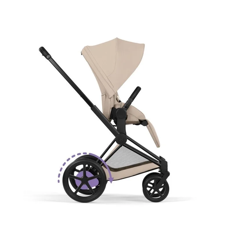 Kinderwagen Cybex e-Priam 5 Comfort Matt Black/Cozy Beige incl. Foldable Carrycot by Cybex – product photo 4 of 4