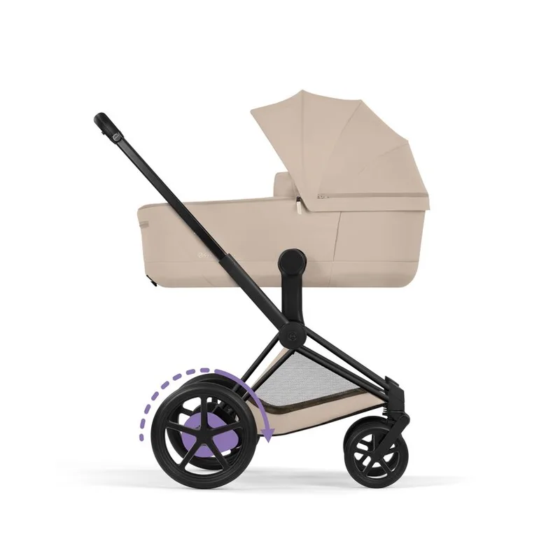 Kinderwagen Cybex e-Priam 5 Comfort Matt Black/Cozy Beige incl. Foldable Carrycot by Cybex – product photo 3 of 4