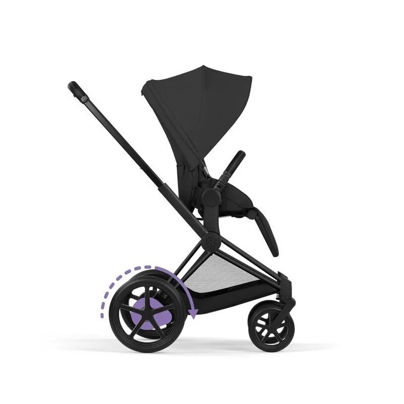 Kinderwagen Cybex e-Priam 5 Comfort Matt Black/Sepia Black incl. Foldable Carrycot by Cybex – product photo 4 of 4
