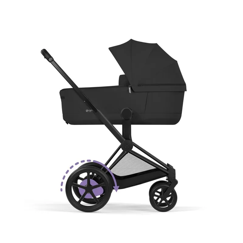 Kinderwagen Cybex e-Priam 5 Comfort Matt Black/Sepia Black incl. Foldable Carrycot by Cybex – product photo 2 of 4