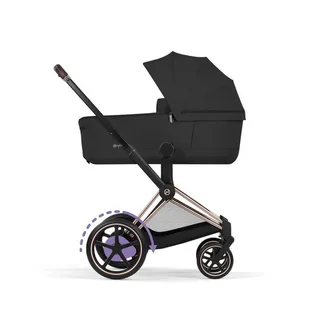Kinderwagen Cybex e-Priam 5 Comfort Rosegold/Sepia Black incl. Foldable Carrycot by Cybex – product photo 2 of 4