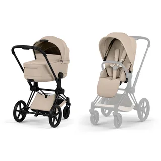 Kinderwagen Cybex Priam 5 Comfort Matt Black/Cozy Beige incl. Foldable Carrycot by Cybex – product photo 4 of 4