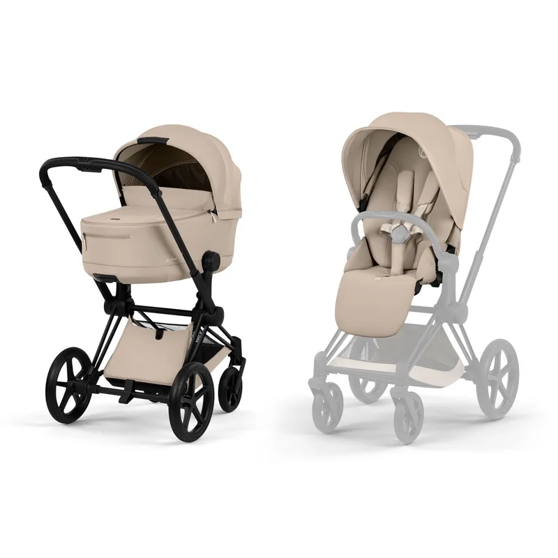 Kinderwagen Cybex Priam 5 Comfort Matt Black/Cozy Beige incl. Foldable Carrycot by Cybex – product photo 4 of 4
