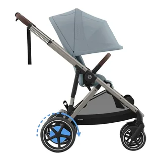 Kinderwagen e-Gazelle von Cybex in Hellblau – Produktfoto 3 von 3