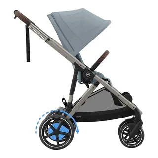 Kinderwagen e-Gazelle von Cybex in Hellblau – Produktfoto 2 von 3