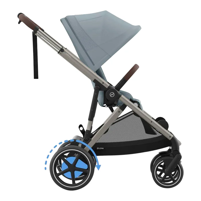 Kinderwagen e-Gazelle von Cybex in Hellblau – Produktfoto 2 von 3