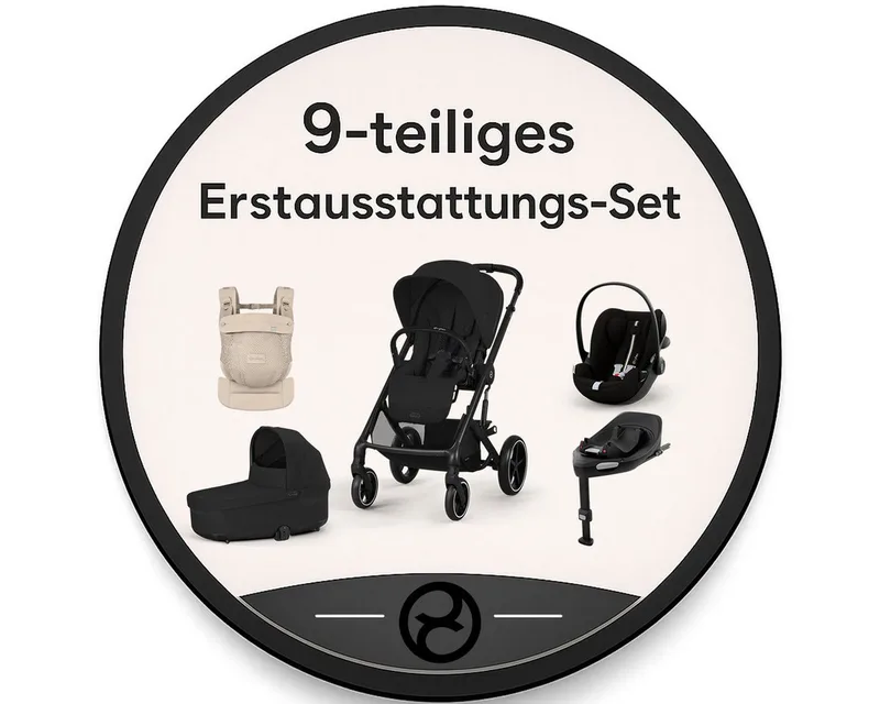 Kombi-Kinderwagen Balios Erstausstattungs-Set, (Travel-System ab Geburt, 9-tlg), mit Babywanne und Babyschale by Cybex in Black – product photo