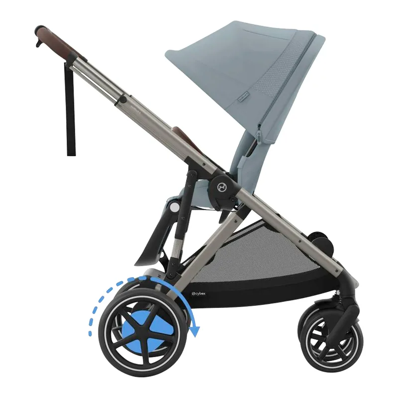 Kinderwagen e-Gazelle von Cybex in Hellblau – Produktfoto 1 von 3