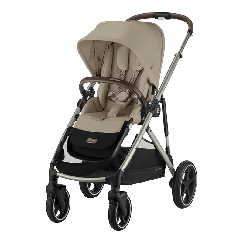 Zwillings- und Kinderwagen Geschwisterwagen Gazelle S von Cybex in Beige – Produktfoto 1 von 3