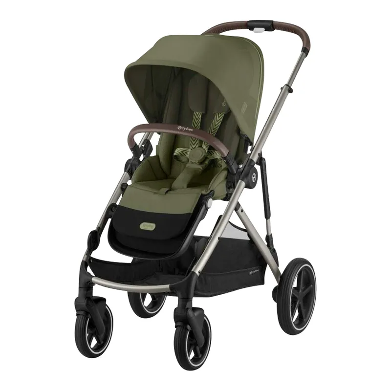 Zwillings- und Kinderwagen Geschwisterwagen Gazelle S von Cybex in Grün – Produktfoto