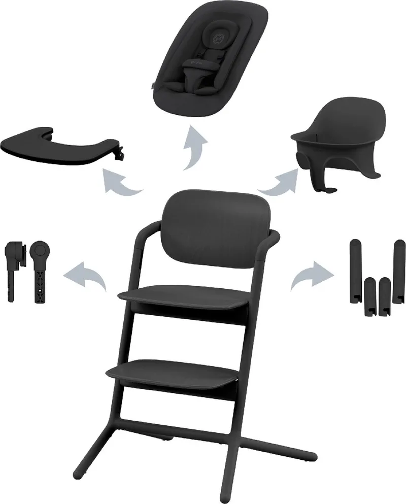 Lemo - Kinderstoel - 4 in 1 Set by Cybex in Stunning Black – product photo
