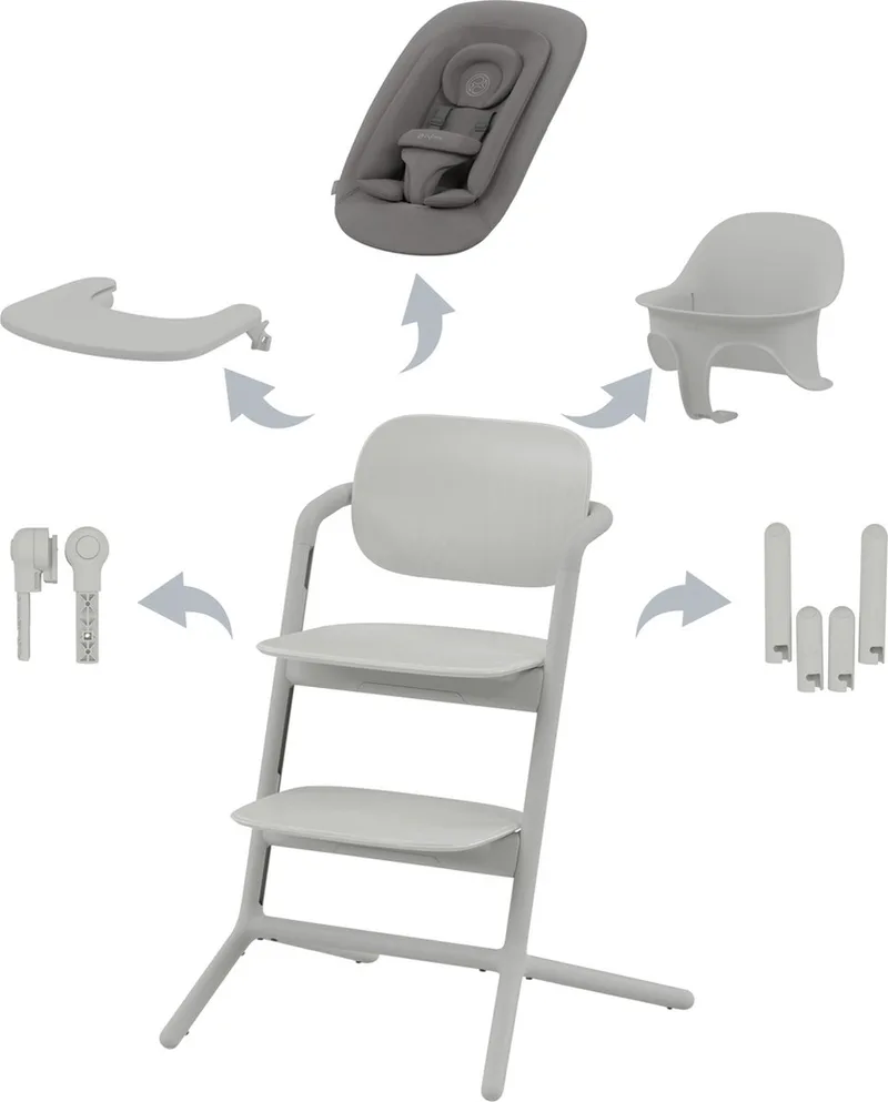 Lemo - Kinderstoel - 4 in 1 Set de Cybex en Suede Grey – photo produit