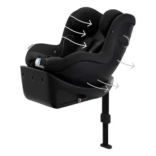 Sirona Gi - Autostoeltje - Plus bekleding - Moon Black von Cybex in Moon Black (plus bekleding) – Produktfoto 3 von 6