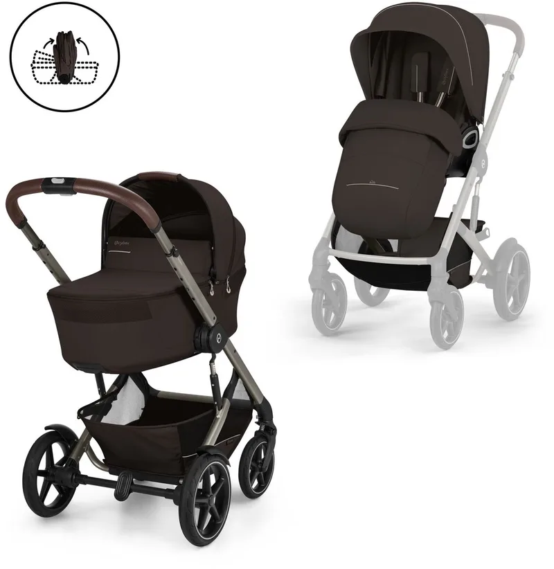 Talos S Lux - kinderwagen - 2-in-1 - met opvouwbare wieg - 2026 by Cybex in Chocolate Brown – product photo
