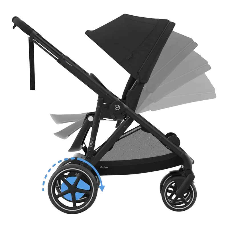 Zwillings- und Kinderwagen Geschwisterwagen eGazelle S von Cybex in Schwarz – Produktfoto 2 von 2