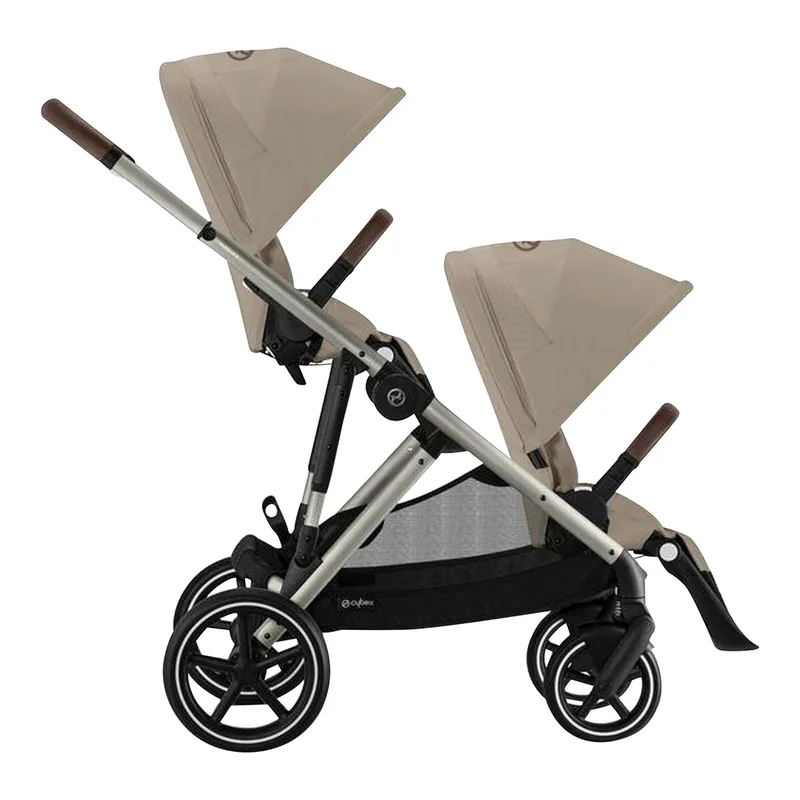 Zwillings- und Kinderwagen Geschwisterwagen Gazelle S von Cybex in Beige – Produktfoto 3 von 3