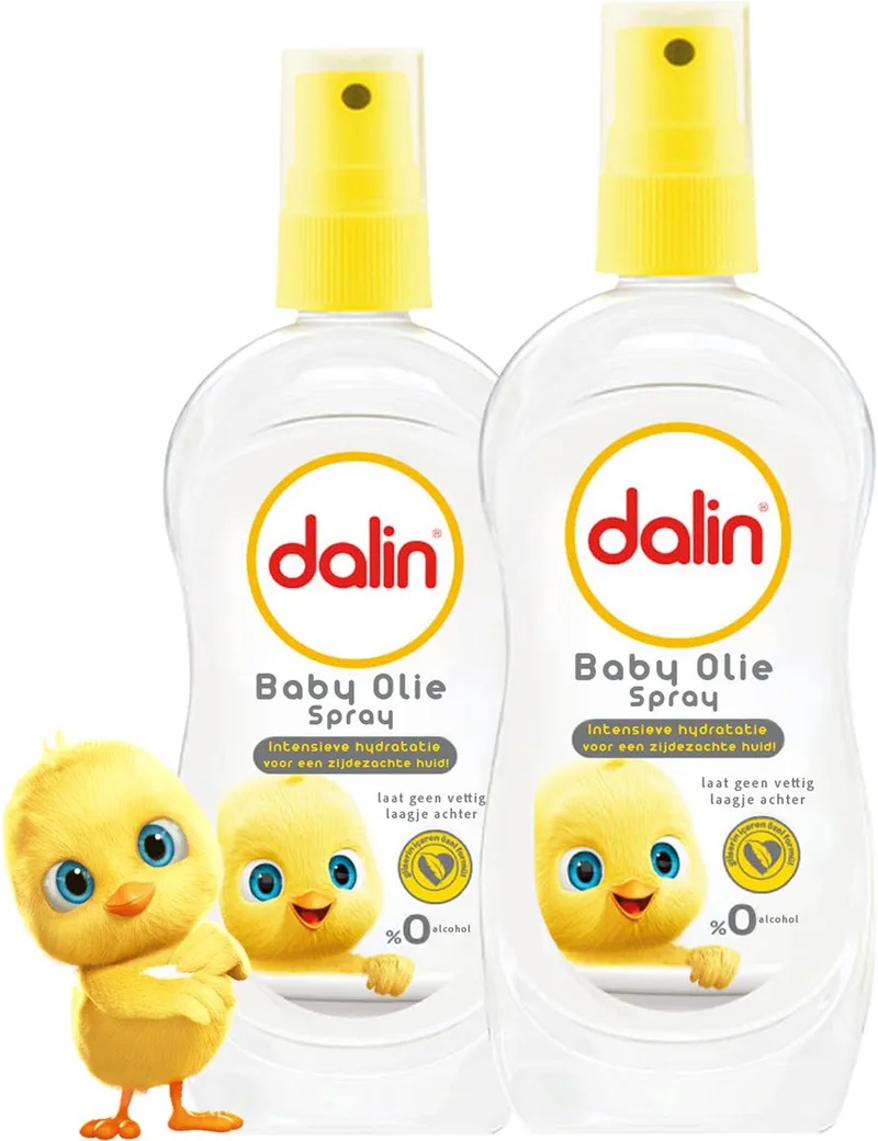 Baby Olie Spray Classic 2 x 200ml Verzorgende en Milde Babyolie voor Gevoelige Huid van Dalin – productfoto