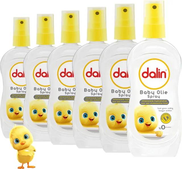 Baby Olie Spray Classic 6 x 200ml Verzorgende en milde babyolie voor de gevoelige huid