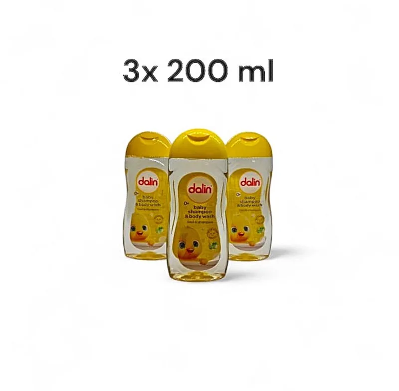 Baby Shampoo & Body Wash 3x 200ml – Natuurlijke, milde verzorging voor baby’s huid & haar - Bebek Şampuanı & Vücut Yıkama – Doğal, Hassas Cilt ve Saç - Dalin Baby Shampoo & Body Wash 3x 200ml – Natural, Gentle Care for Baby’s Skin & Hair från Dalin – produktbild