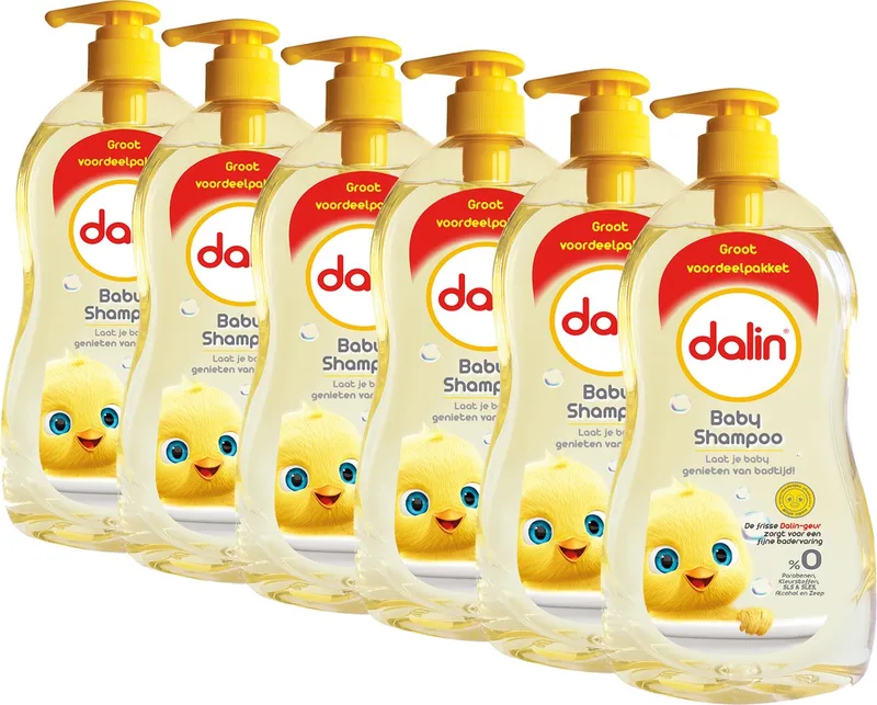 Babyshampoo Classic, milde verzorging voor baby’s haar en hoofdhuid, 6 x 700ml van Dalin – productfoto