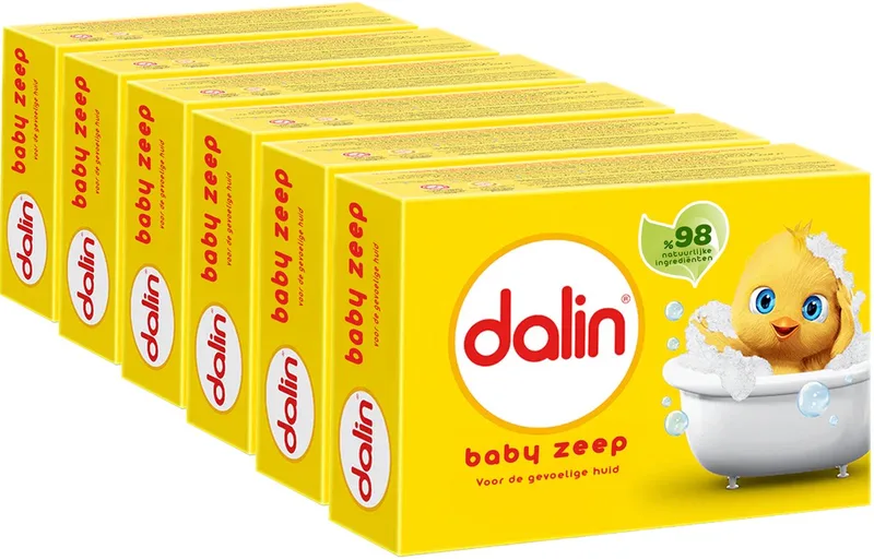 Babyzeep 6 x 100g Klassieke Milde Zeep voor de Gevoelige Babyhuid by Dalin – product photo