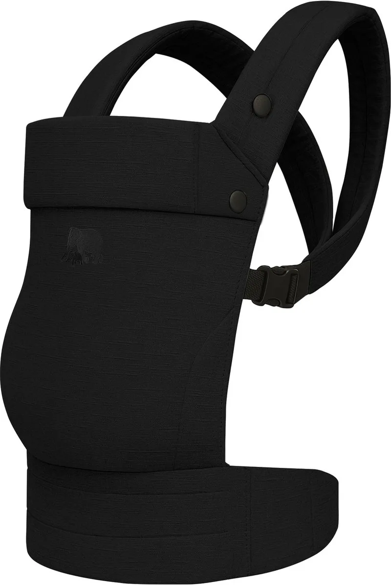 Amora Draagzak Baby Linnen - Ergonomische Babydrager - Zwart van Deryan in Black – productfoto