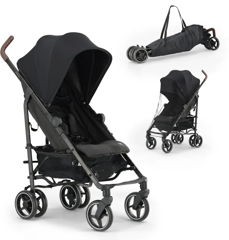 Bobbie Paraplu Buggy - Met Draagtas - Verstelbaar van Deryan in Zwart – productfoto