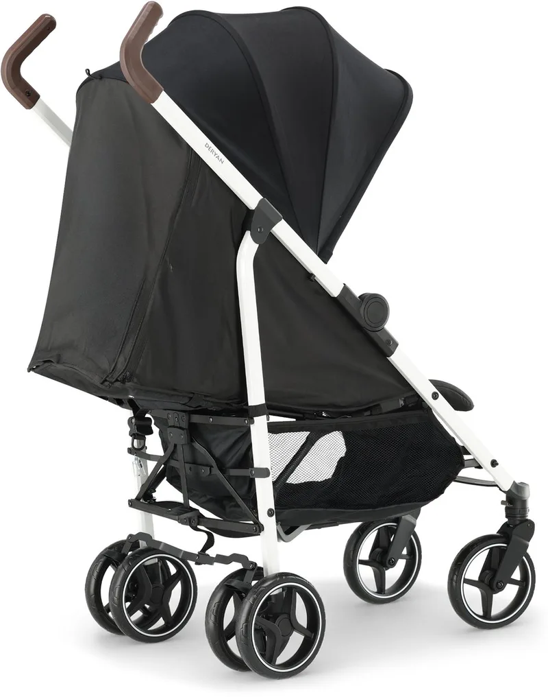 Bobbie Paraplu Buggy - Met Draagtas - Verstelbaar - Zwart/Wit van Deryan in Zwart Wit – productfoto