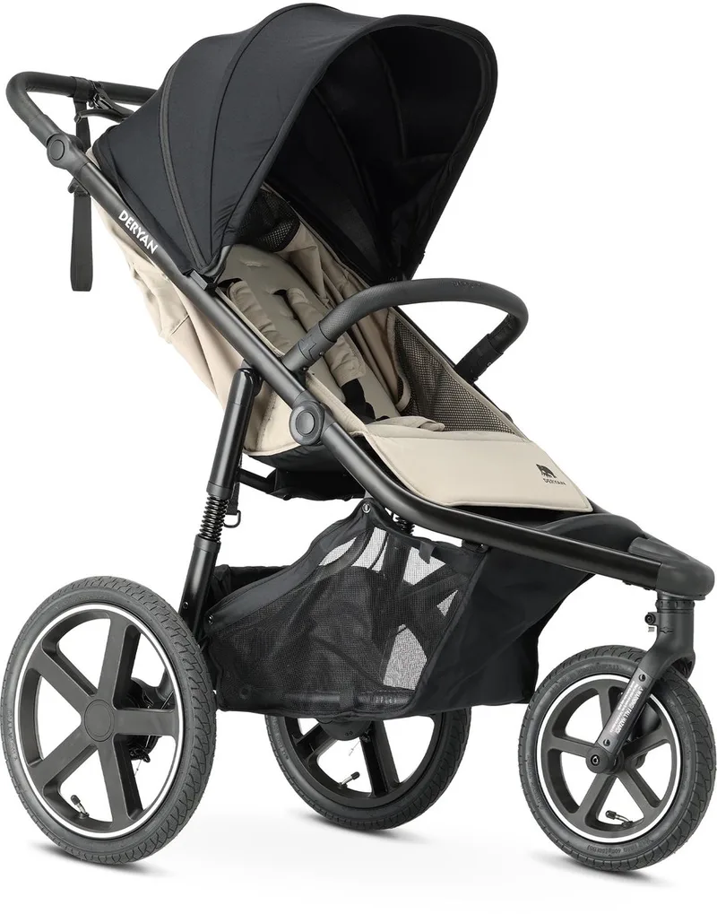Bolt hardloop kinderwagen - Jogging buggy - Muggennet van Deryan in Creme – productfoto