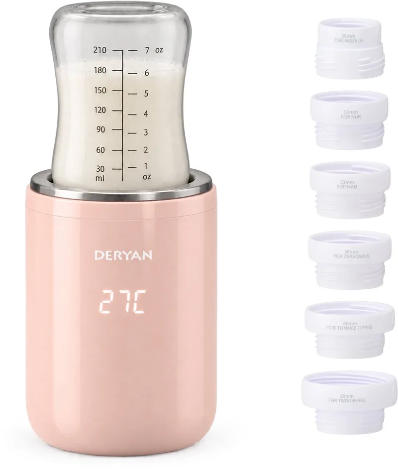 Bottle-In Flessenwarmer - Draagbare Flesverwarmer van Deryan in Roze – productfoto