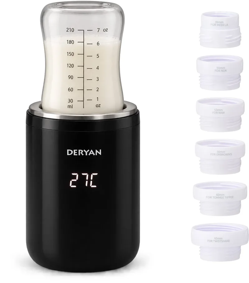 Bottle-In Flessenwarmer - Draagbare Flesverwarmer van Deryan in Zwart – productfoto