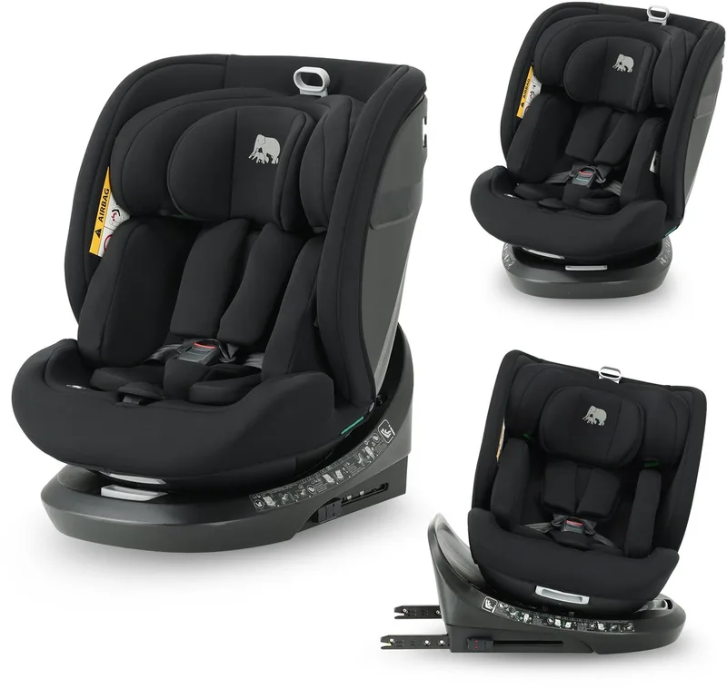 Cassie Luxe I-size Autostoel - Groep 0-1-2-3 - Isofix - 360° draaibaar van Deryan in Zwart – productfoto