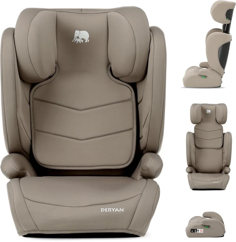 Charlie Basic i-Size Autostoeltje - 3,5 tot 12 Jaar - Truffle Nougat van Deryan in Truffle Sand – productfoto