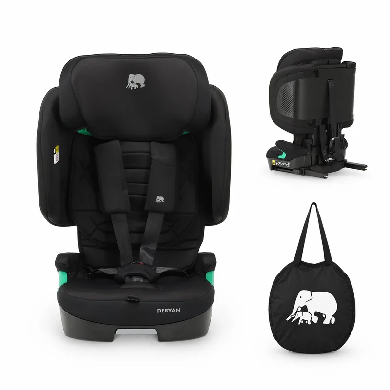 Cleo Autostoel 76-150 cm - Kinderzitje met Isofix - Opvouwbaar van Deryan in Zwart – productfoto