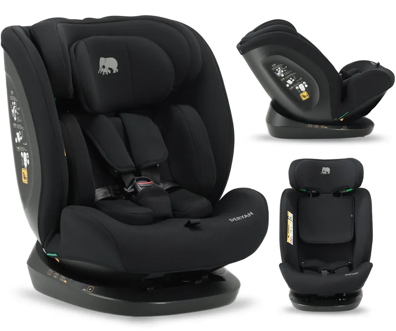 Clyde I-Size Autostoel - 40 tot 150 cm - Groep 0+/1/2/3 van Deryan in Zwart – productfoto