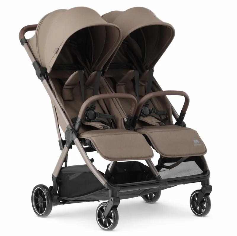 Luxe Rolo X2 V2 Duo Buggy - Compacte Dubbele Buggy - Hazel van Deryan in V2 Hazel – productfoto