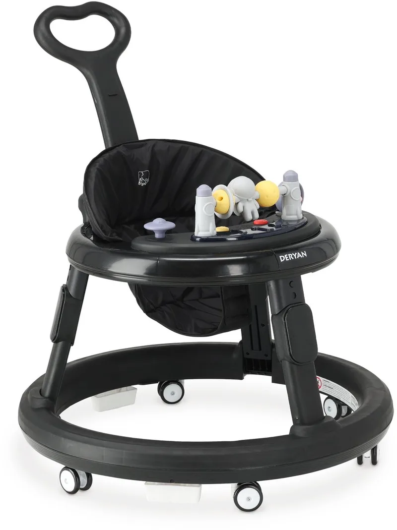 Mover Loopstoel - Inclusief duwstang - Zwart de Deryan en Noir – photo produit