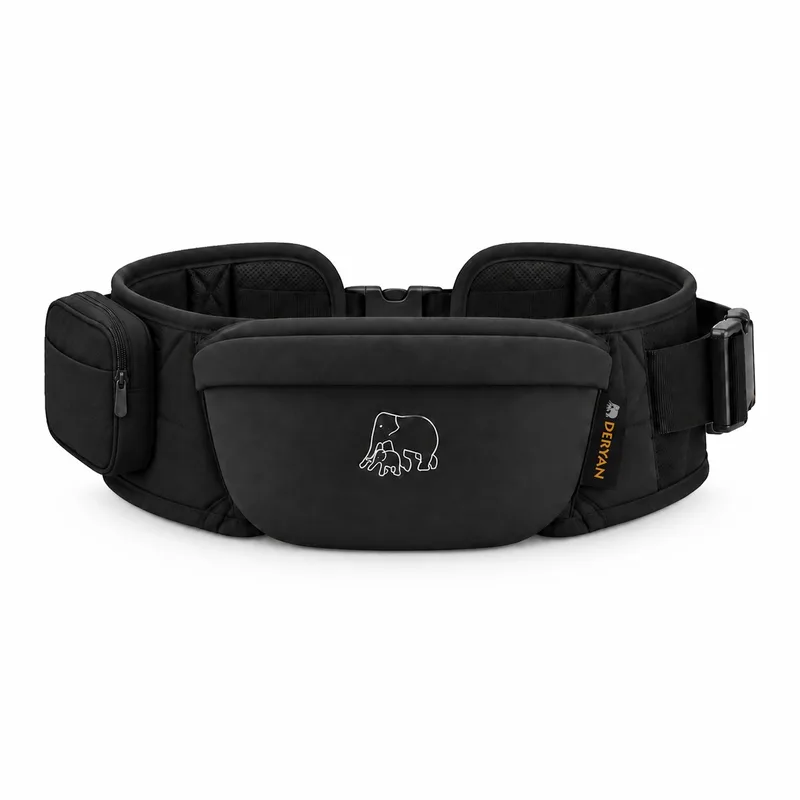 Pack Heupdrager - Baby Peuter Heupzitje - Draagzak Zwart van Deryan in Basic – productfoto