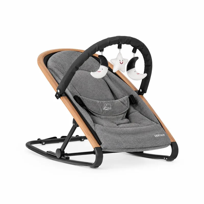 Rocker Wipstoel - Luxe 2-in-1 van Deryan in Graphite – productfoto