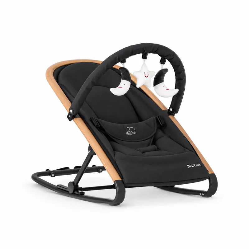 Rocker Wipstoel - Luxe 2-in-1 van Deryan in Zwart – productfoto