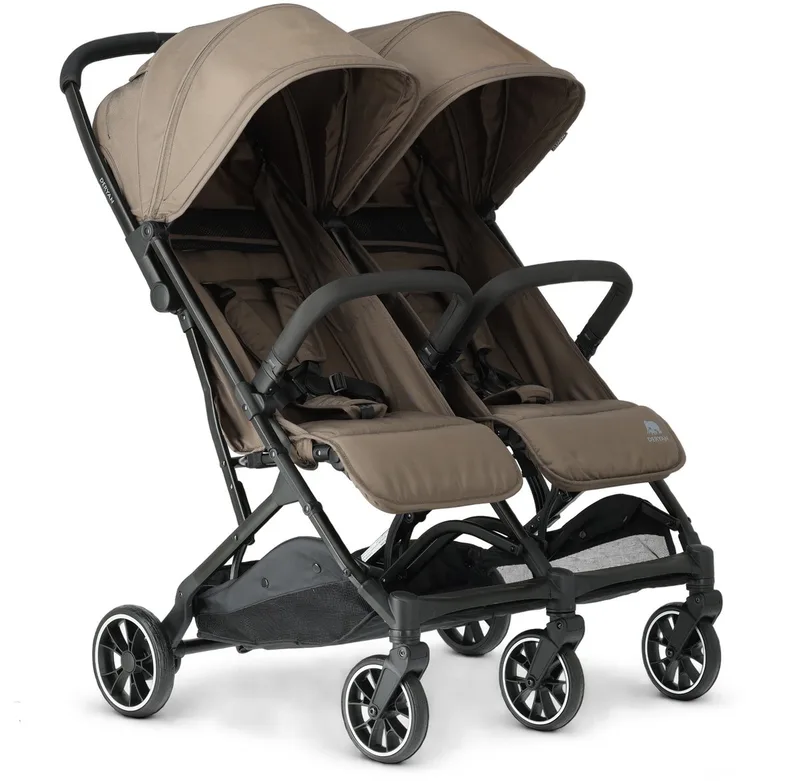 Rolo X2 Duo Buggy - 2 persoons - Compact & lichtgewicht van Deryan in Hazel – productfoto