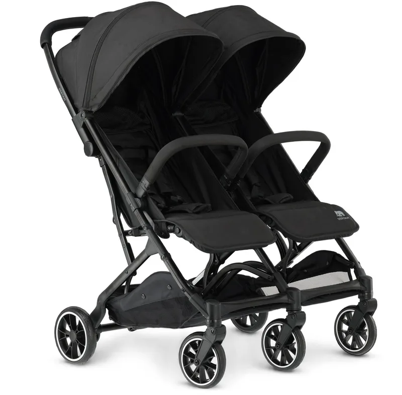 Rolo X2 Duo Buggy - 2 persoons - Compact & lichtgewicht van Deryan in Zwart – productfoto