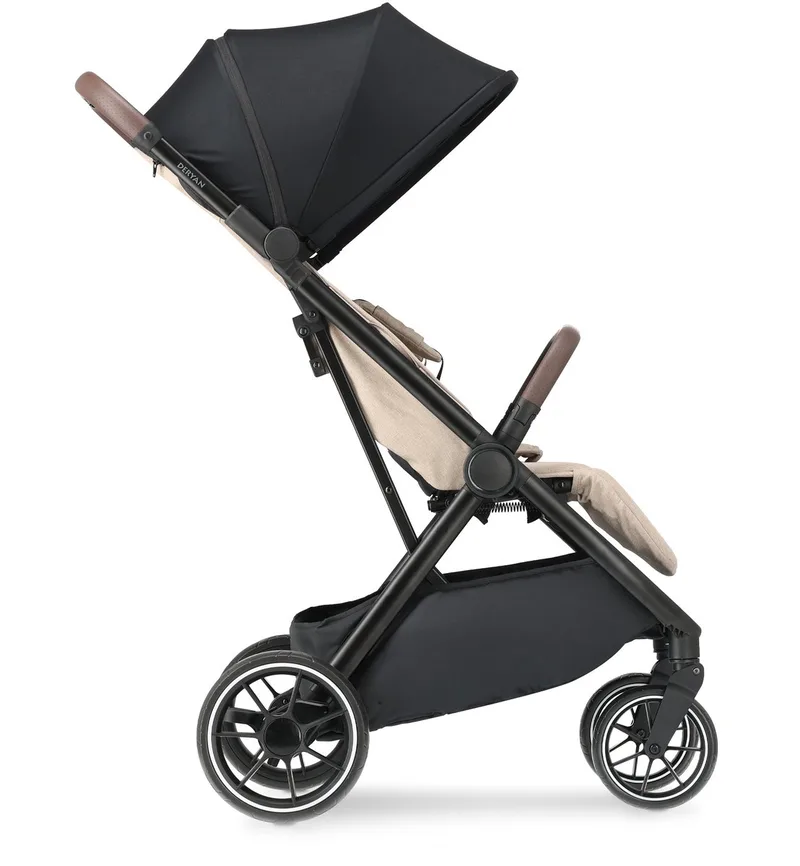 Rolo XL Buggy - Lichtgewicht Plooibuggy - Inklapbaar - Nougat van Deryan in XL Nougat – productfoto
