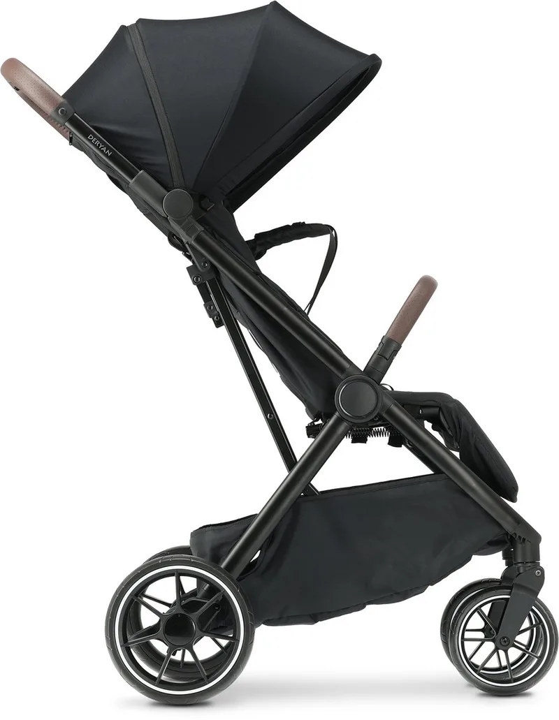 Rolo XL Buggy - Lichtgewicht Plooibuggy - Inklapbaar - Zwart van Deryan in XL Zwart – productfoto