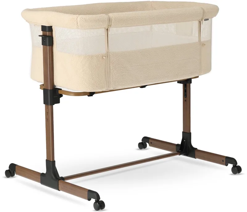 Snoozy Teddy Co Sleeper - Wieg voor Baby - Verstelbaar - Nougat van Deryan in Teddy Nougat – productfoto