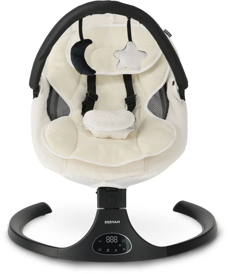 Teddy Elektrische Wipstoel - Baby Schommelstoel van Deryan in Wit – productfoto