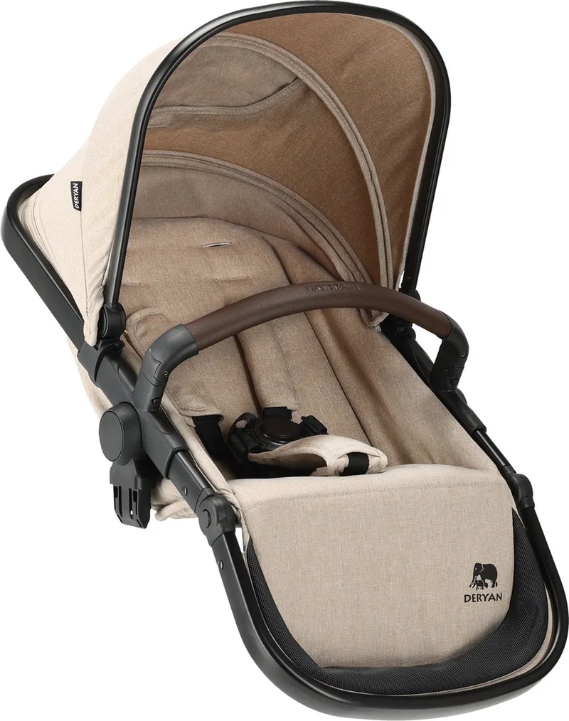 Tweede Stoeltje Evy Kinderwagen van Deryan in Nougat – productfoto