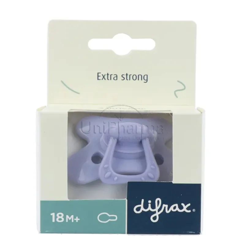 2x Difrax Fopspeen Natural 18+m Lila Amethyst von Difrax – Produktfoto